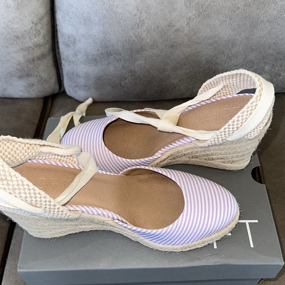 Seersucker espadrilles wedges - Picture 6 of 7